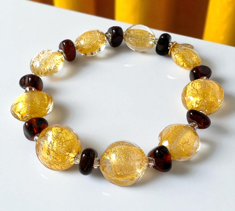 Murano glas armband Bologna multicolor handgemaakt Venetiaans glas