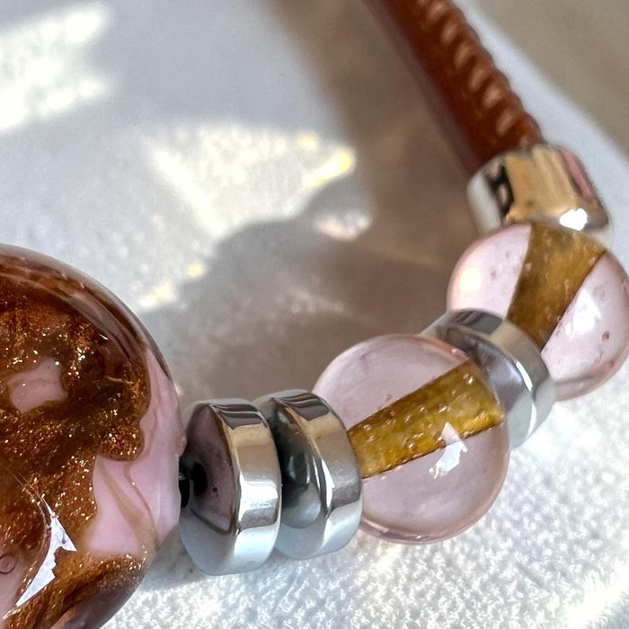 NEW! Cortona Marrone — Murano glass bracelet | Bella Murano