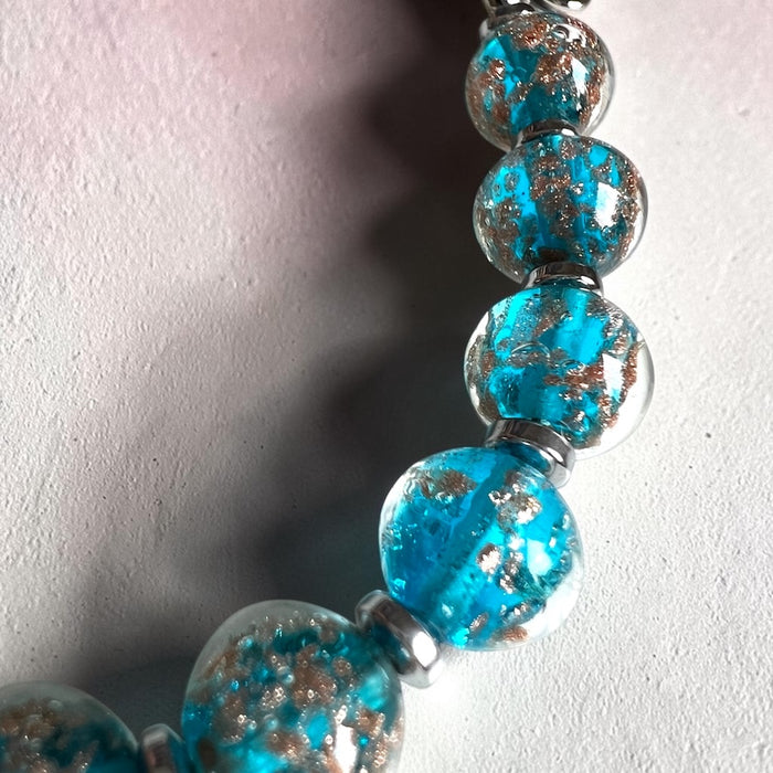 Murano glas armband 'Palermo' Cielo Blu