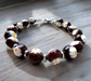 Murano glas armband San Remo marrone - handgemaakt bruin Venetiaans glas van Corte Murrina