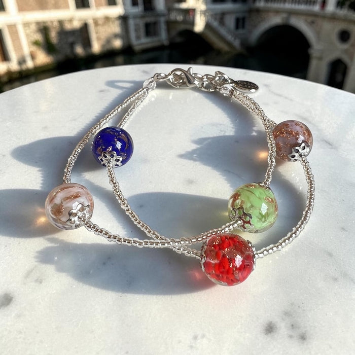 Muranoglas-Armband 'Palermo' Multi Colore