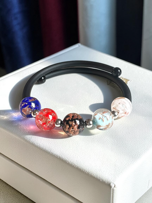 NEW! Murano glass bracelet 'Assisi' Blue
