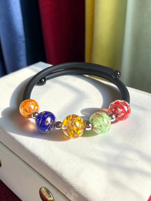 Murano glass bracelet 'Assisi' Blu