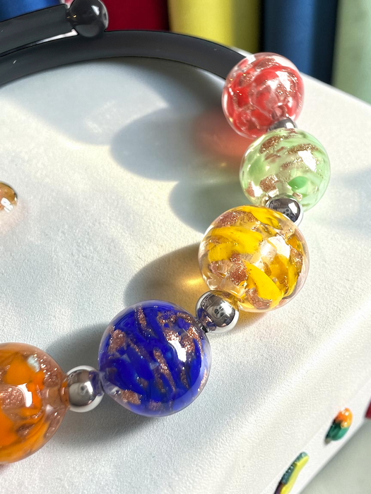 Murano glass bracelet 'Assisi' Blu