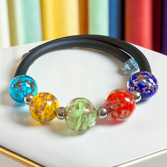 Muranoglas-Armband 'Assisi' Arancia