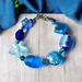 Murano glas armband Cinque Terre aqua - handgemaakt aqua blauw Venetiaans glas