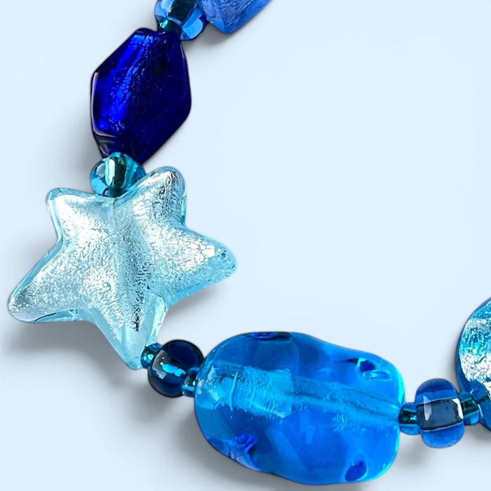 Murano glass bracelet 'Cinque Terre' Aqua