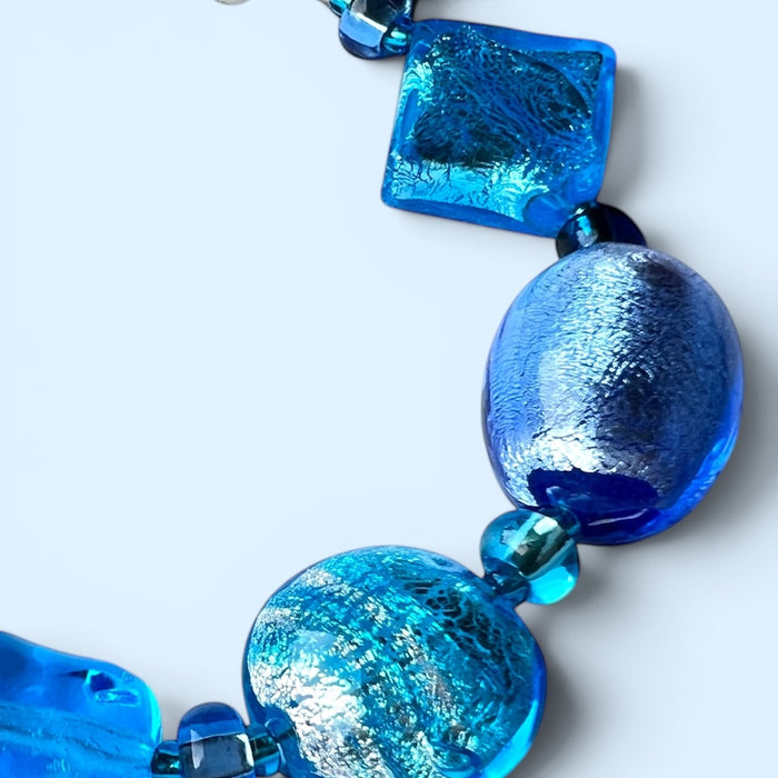 Murano glass bracelet 'Cinque Terre' Aqua