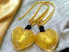 Murano glazen oorbellen Fiorenze in geel, handgemaakt Venetiaans glas met zonnige uitstraling