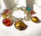 Murano glas armband Milano ambra - handgemaakt amber Venetiaans glas