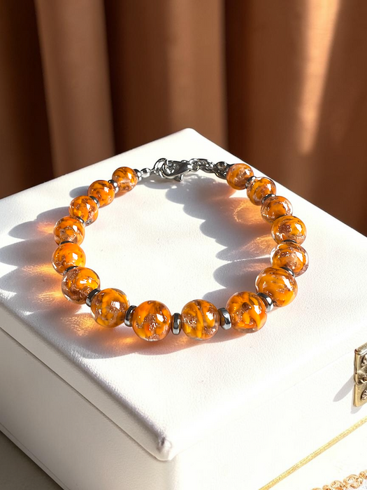 Murano glass bracelet 'Palermo' Ambra