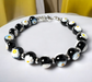 Murano glas armband San Remo nero - handgemaakt zwart Venetiaans glas van Corte Murrina