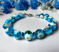 Murano glas armband San Remo aqua trasparente - handgemaakt transparant aqua Venetiaans glas van Corte Murrina