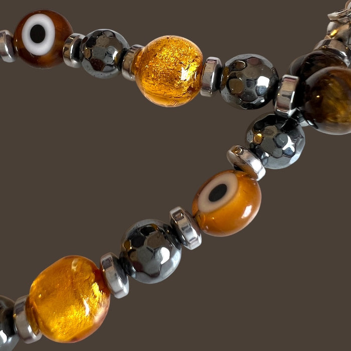 NEU! Carrara Ambra – Herrenarmband aus Muranoglas | Bella Murano
