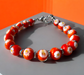 Murano glas armband San Remo arancia - handgemaakt oranje Venetiaans glas van Corte Murrina
