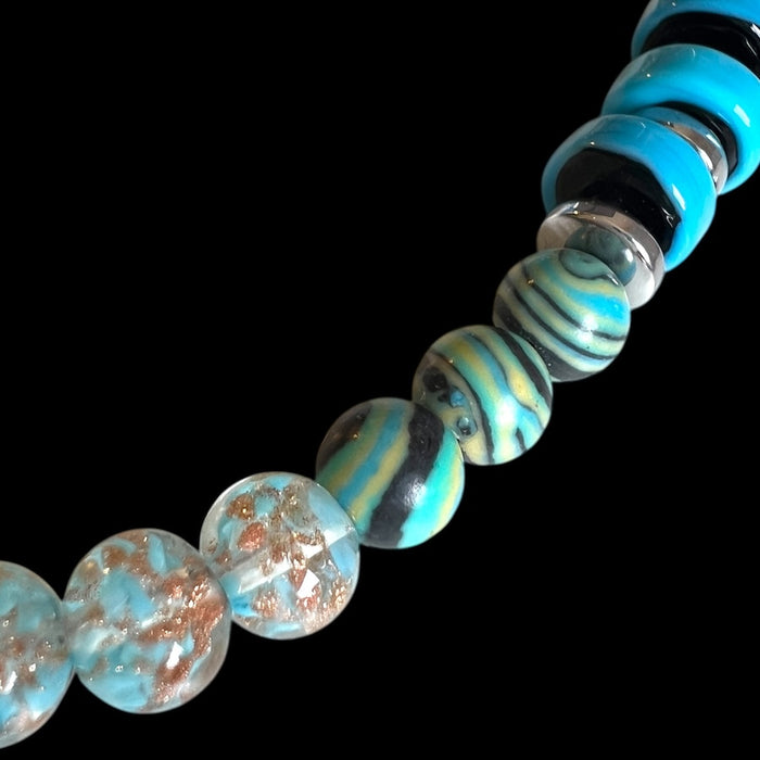 NEU! Carrara Turchese – Herrenarmband aus Muranoglas | Bella Murano
