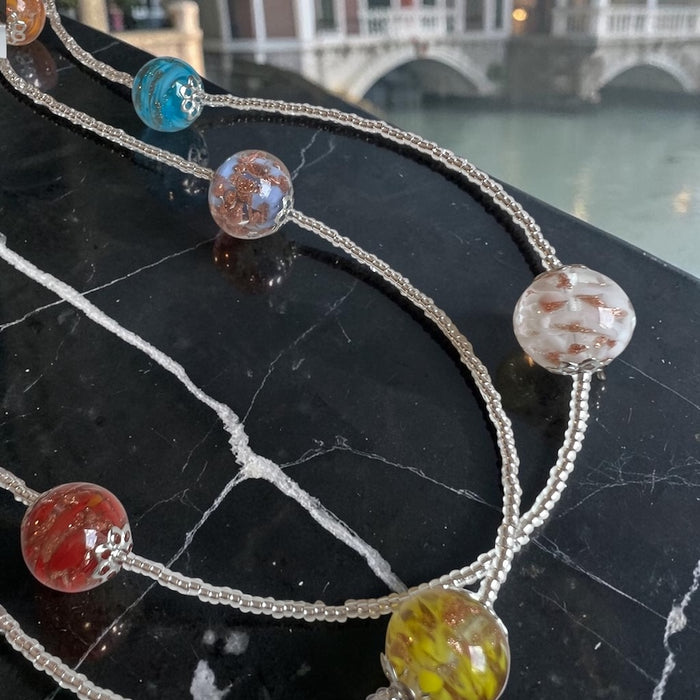 Halskette aus Muranoglas 'Novara' Mehrfarbig