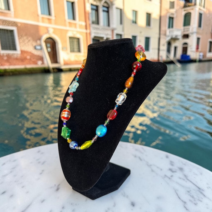 Halskette aus Muranoglas 'Cinque Terre' Mehrfarbig