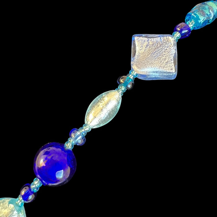 Murano glass necklace 'Cinque Terre' Aqua
