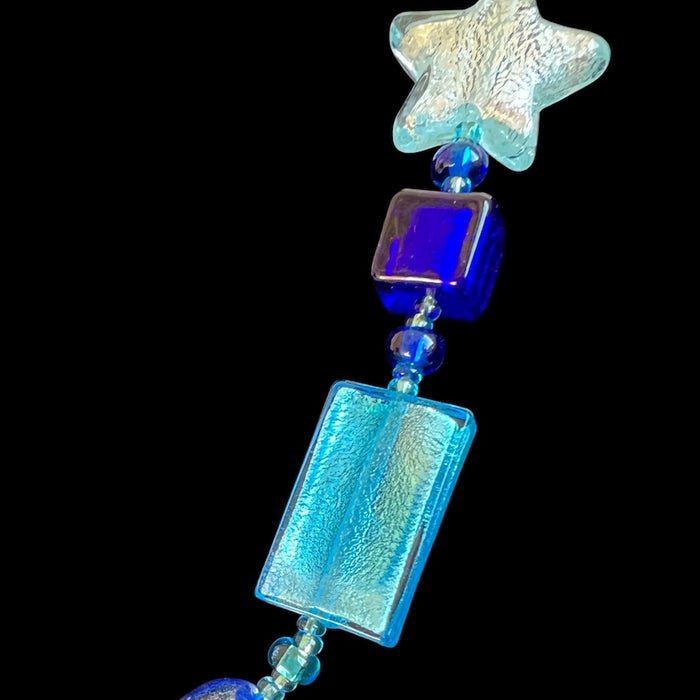 Murano glass necklace 'Cinque Terre' Aqua
