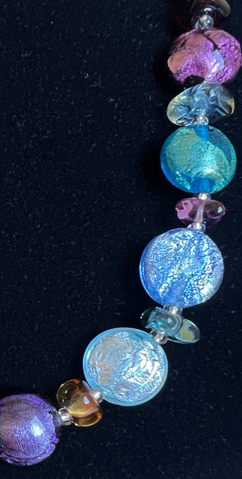 Murano glas 'Ferrara' multicolor Halsketting
