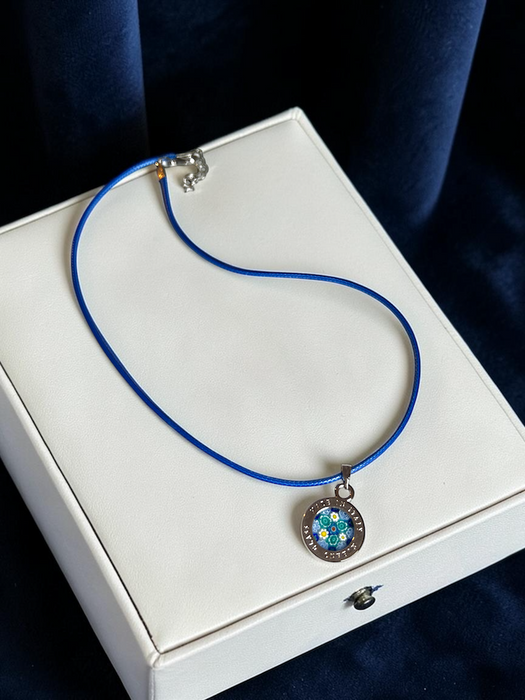 Murano necklace 'Lecce' Aqua