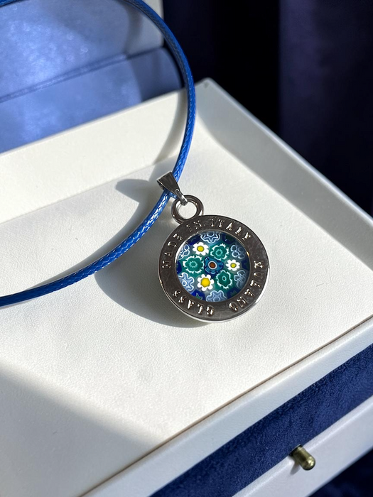 Murano necklace 'Lecce' Aqua