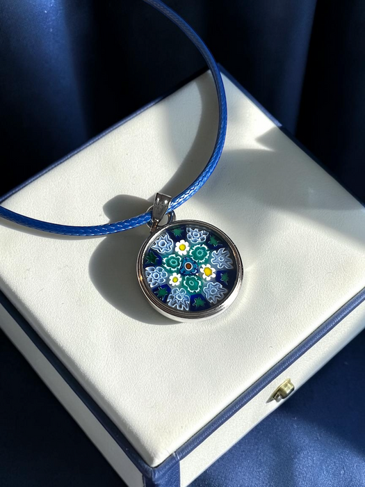 Murano necklace 'Lecce' Aqua