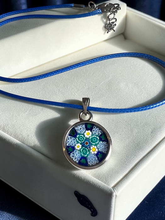 Murano necklace 'Lecce' Aqua