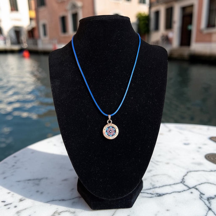 Murano-Halskette 'Lecce' Aqua