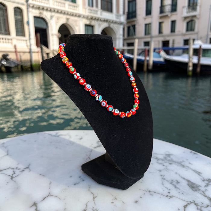 Murano glas halsketting 'Novara' Rosso
