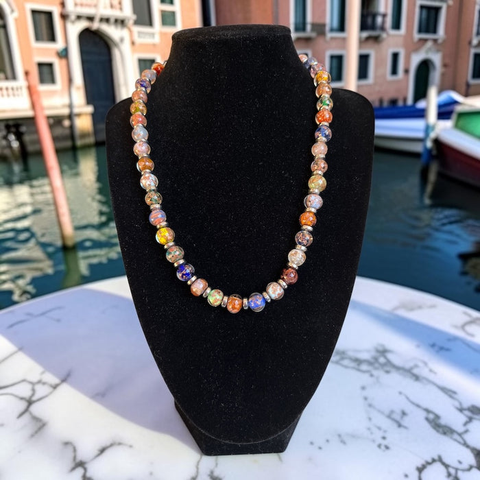 Murano-Halskette 'Palermo' Argento Multicolore