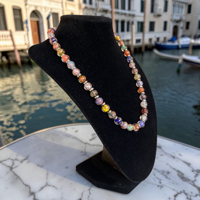Murano-Halskette 'Palermo' Argento Multicolore