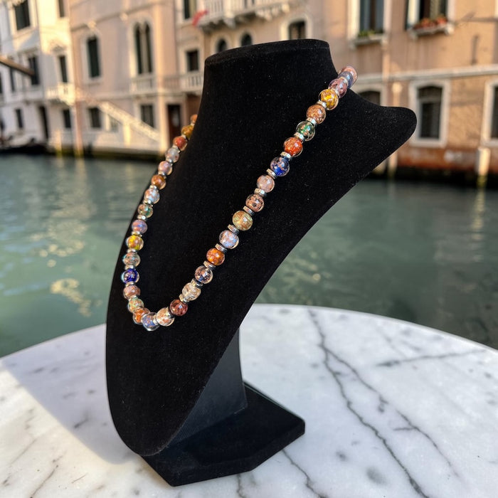 Murano-Halskette 'Palermo' Argento Multicolore