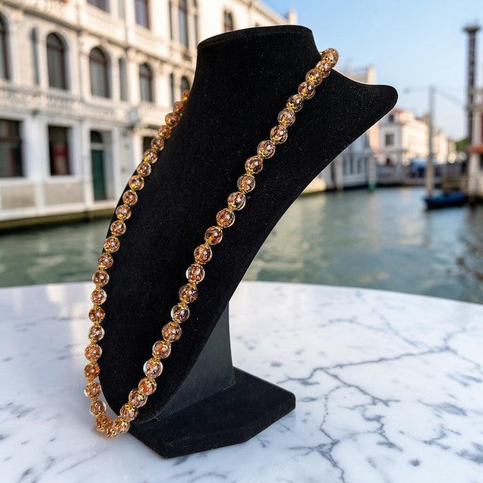 Murano halsketting 'Palermo' Marrone/Oro