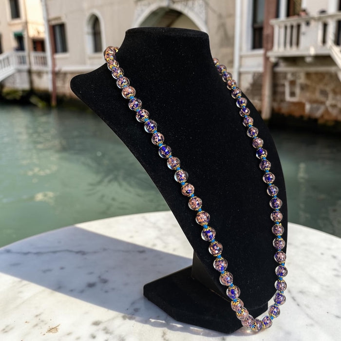 Murano-Halskette 'Palermo' Blu scuro