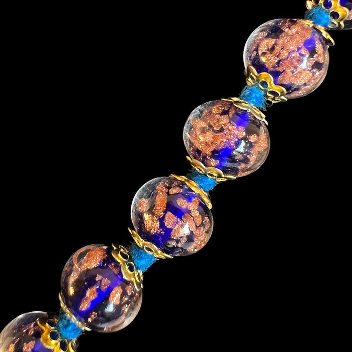 Murano-Halskette 'Palermo' Blu scuro