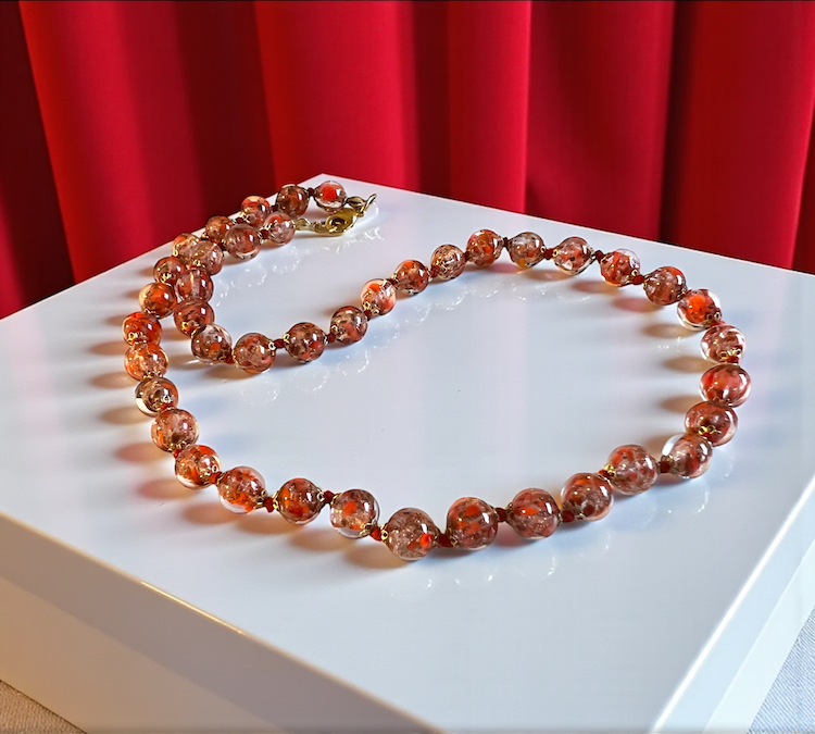 Murano-Halskette 'Palermo' Rosso