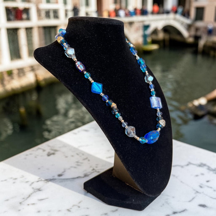 Murano glas halsketting 'Roma' Aqua