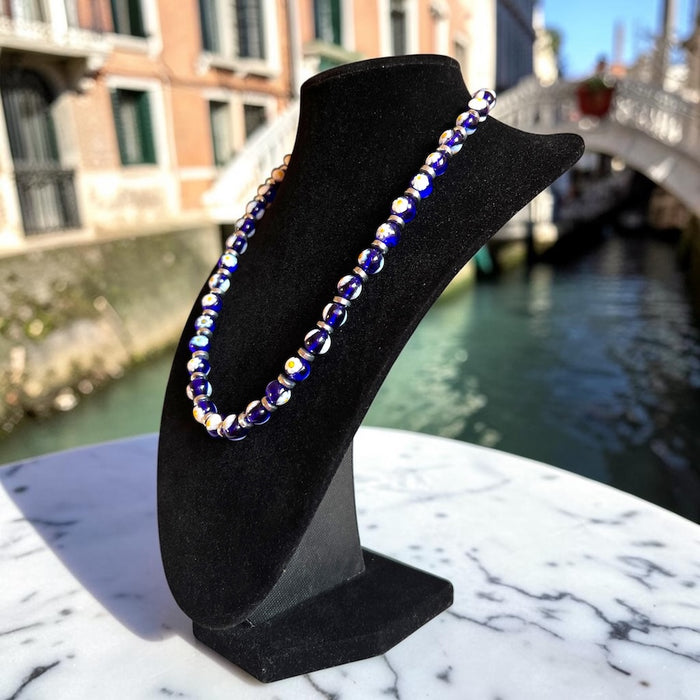 Murano glass necklace 'San Remo' Aqua