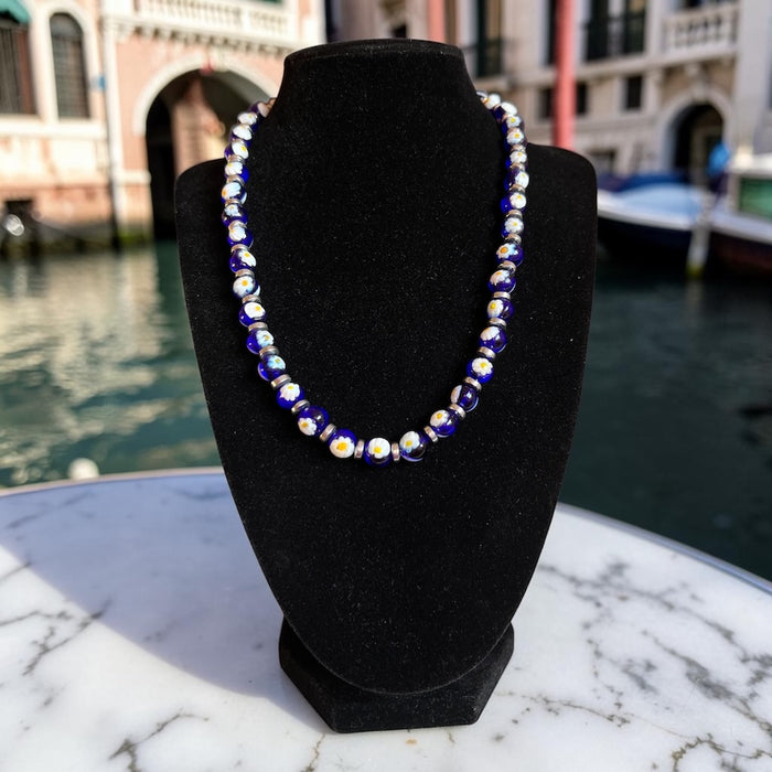 Murano glass necklace 'San Remo' Aqua