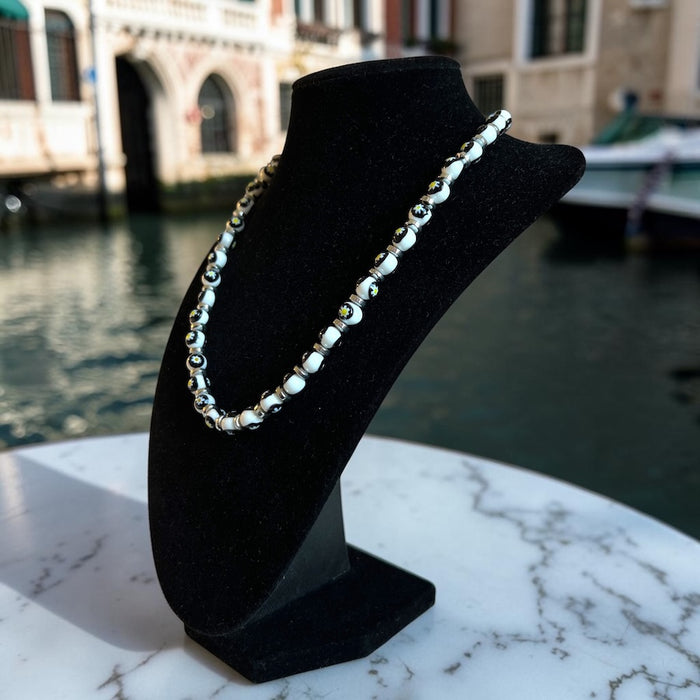 Murano glas halsketting 'San Remo' Bianco