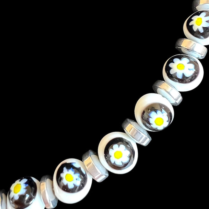 Murano glas halsketting 'San Remo' Bianco
