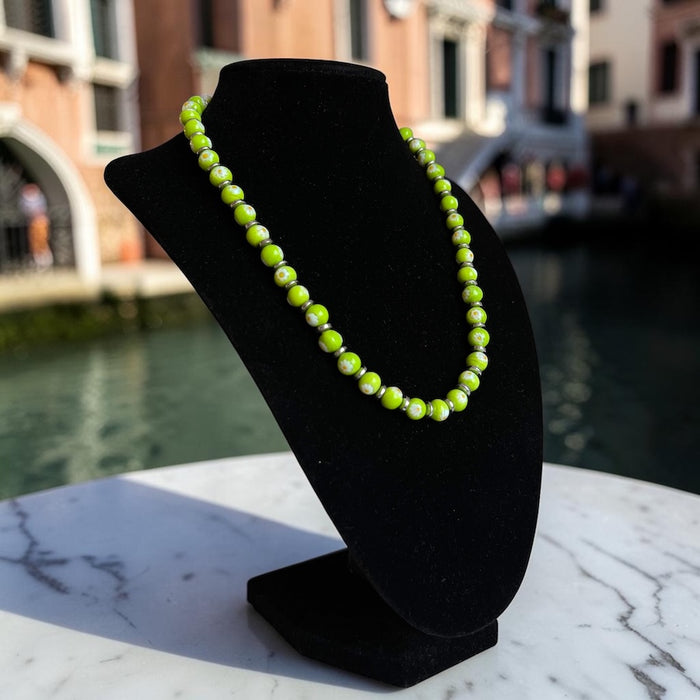 Murano glas halsketting 'San Remo' Limone
