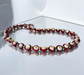 Murano glas halsketting San Remo rosso scuro donkerrood handgemaakt Venetiaans glas