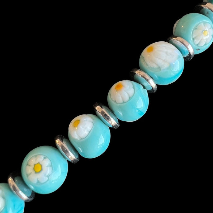 Murano glas halsketting 'San Remo' Turchese