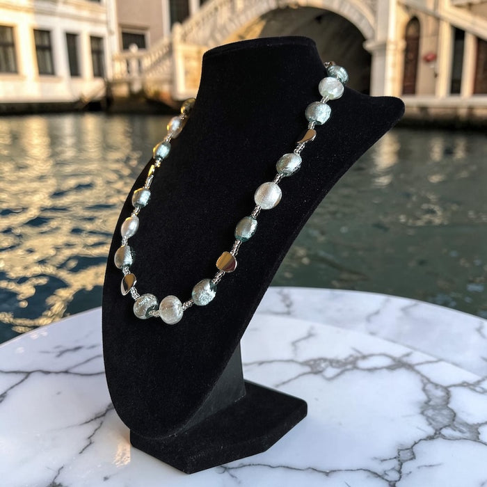 Murano halsketting 'Sienna' Argento Bianco