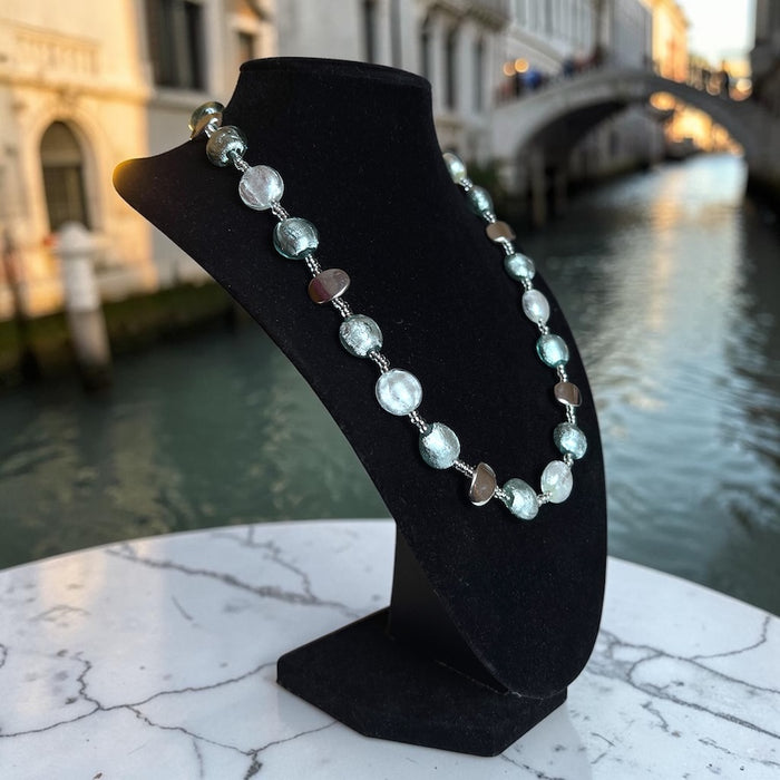 Murano halsketting 'Sienna' Argento Bianco