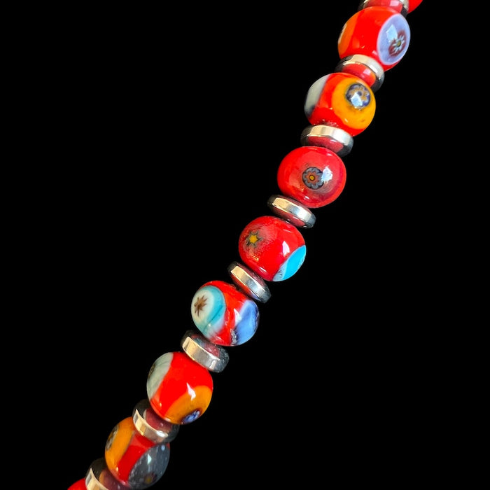 Murano glas halsketting 'Novara' Rosso