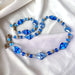 Murano glas halsketting set Arezzo aqua blauw handgemaakt Venetiaans glas